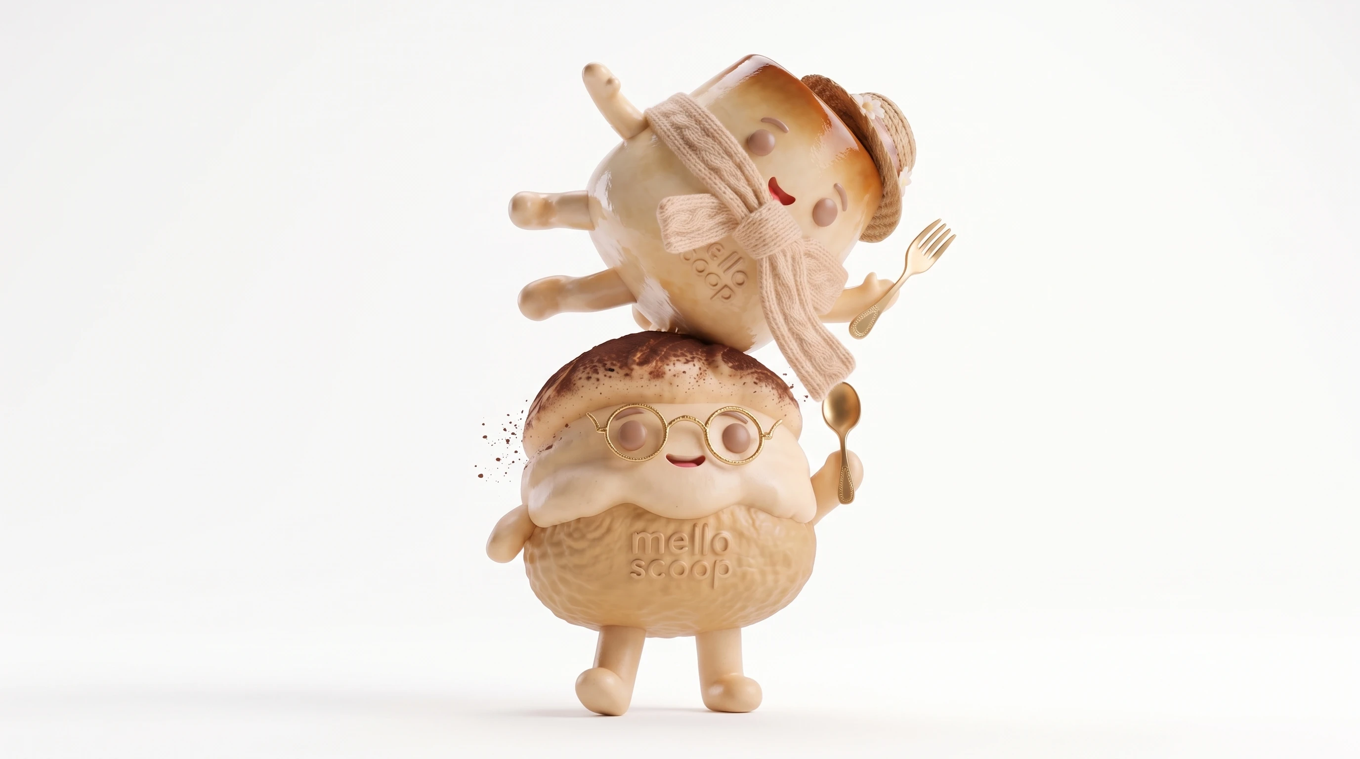 Pippo holds his golden spoon as he playfully lifts Enzo.