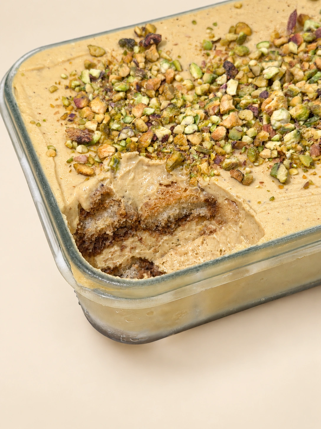 Premium pistachio tiramisu for dessert bar in Penang